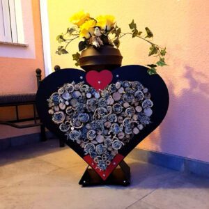 Dekoherz "HeartBeat" GrandeDame 6 Metallherz Gartendeko HeartBeat