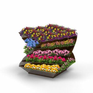 Hochbeet "HighBeet Twist" 5 Ebenen 6 VKFHTM00052 Twist 5 Ebenen Edelrost Blumen