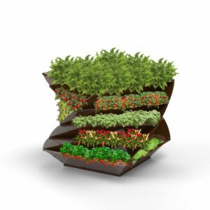 Hochbeet "HighBeet Twist" 5 Ebenen 5 VKFHTM00052 Twist 5 Ebenen Edelrost Gemuese