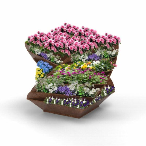 VKFHTM00055 Twist X Tra 6 Ebenen Edelrost Blumen