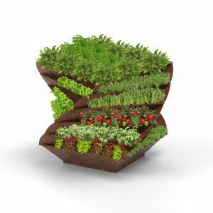 Hochbeet "HighBeet Twist X-tra" 6 Ebenen 7 VKFHTM00055 Twist X Tra 6 Ebenen Edelrost Gewuerze