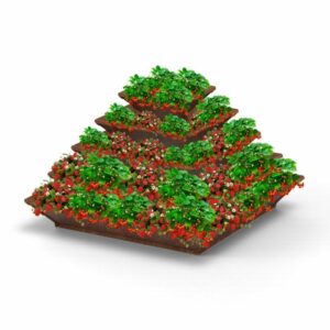 VKFHTM00058 Cleo 5 Ebenen Edelrost Erdbeeren