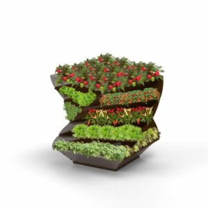 Hochbeet "HighBeet Twist Fine" 5 Ebenen 6 VKFHTM00064 Twist Toll 5 Ebenen Edelrost Gemuese