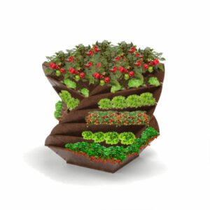 VKFHTM00065 Twist Toll 6 Ebenen Edelrost Gemuese