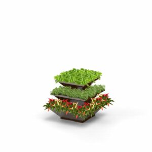 Hochbeet "HighBeet Rock" 3 Ebenen 5 VKFHTM00067 Rock 3 Ebenen Edelrost Gemuese